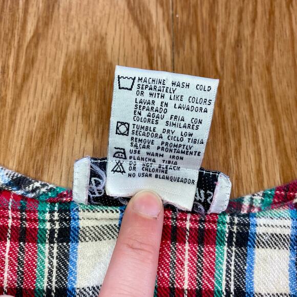 Bonnie Evans Vintage Plaid Tartan Flair Red Holiday Dress Girls Large - Picture 13 of 15